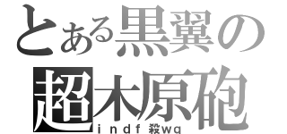 とある黒翼の超木原砲（ｉｎｄｆ殺ｗｑ）