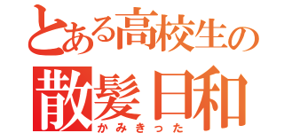 とある高校生の散髪日和（かみきった）