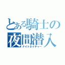 とある騎士の夜間潜入（ナイトネイチャー）