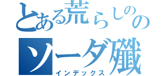 とある荒らしののソーダ殲滅団（インデックス）