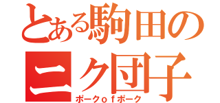 とある駒田のニク団子（ポークｏｆポーク）