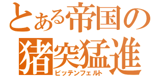 とある帝国の猪突猛進元帥（ビッテンフェルト）