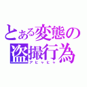 とある変態の盗撮行為（アヒャヒャ）