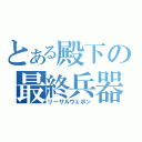 とある殿下の最終兵器（リーサルウェポン）