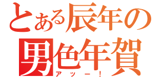 とある辰年の男色年賀（アッー！）