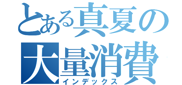 とある真夏の大量消費（インデックス）