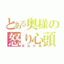 とある奥様の怒り心頭（家出計画）