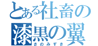 とある社畜の漆黒の翼（さのみずき）