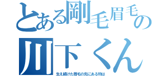 とある剛毛眉毛の川下くん（生え続けた眉毛の先にある物は）