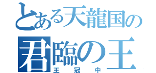 とある天龍国の君臨の王（王冠中）