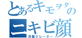 とあるキモヲタのニキビ顔（月面クレーター）