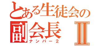 とある生徒会の副会長Ⅱ（ナンバー２）