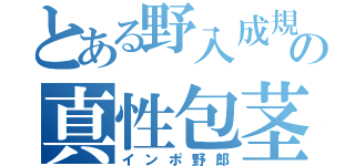 とある野入成規の真性包茎（インポ野郎）