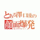 とある澤口凌の顔面爆発（ビッグバン！！）