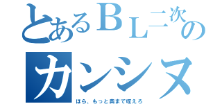 とあるＢＬ二次のカンシヌ（ほら、もっと奥まで咥えろ）