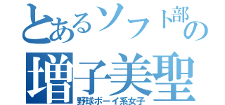 とあるソフト部の増子美聖（野球ボーイ系女子）