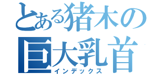 とある猪木の巨大乳首（インデックス）