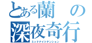 とある蘭の深夜奇行（ミッドナイトテンション）