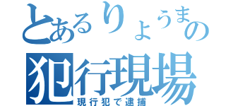 とあるりょうまの犯行現場（現行犯で逮捕）