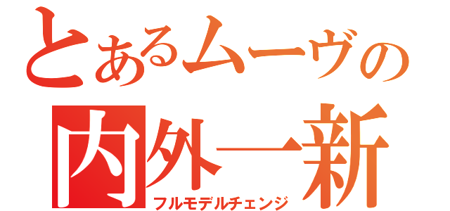 とあるムーヴの内外一新（フルモデルチェンジ）