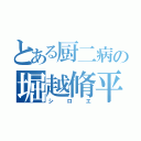 とある厨二病の堀越脩平（シロエ）