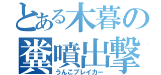 とある木暮の糞噴出撃（うんこブレイカー）