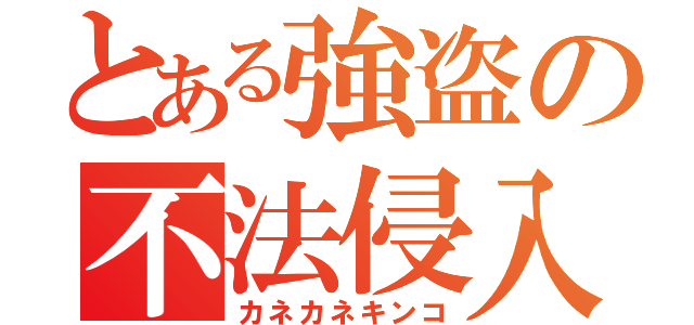 とある強盗の不法侵入（カネカネキンコ）