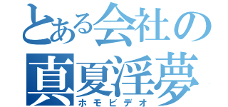 とある会社の真夏淫夢（ホモビデオ）