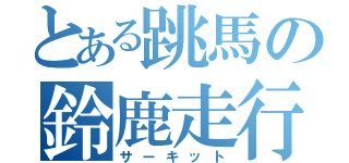 とある跳馬の鈴鹿走行（サーキット）