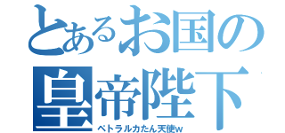 とあるお国の皇帝陛下（ペトラルカたん天使ｗ）