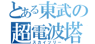 とある東武の超電波塔（スカイツリー）