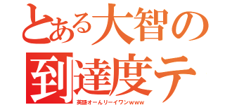 とある大智の到達度テスト（英語オーんリーイワンｗｗｗ）