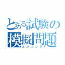 とある試験の模擬問題（カンニング）