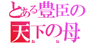 とある豊臣の天下の母（ねね）