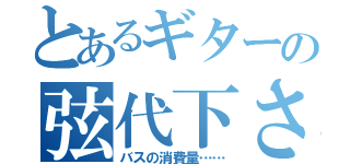 とあるギターの弦代下さい（バスの消費量……）