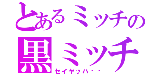 とあるミッチの黒ミッチ（セイヤッハ‼︎）