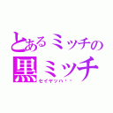 とあるミッチの黒ミッチ（セイヤッハ‼︎）