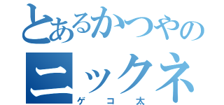 とあるかつやのニックネーム（ゲコ太）