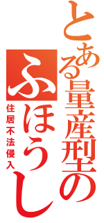 とある量産型のふほうしんにゅう（住居不法侵入）