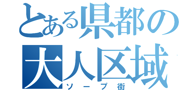 とある県都の大人区域（ソープ街）