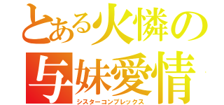 とある火憐の与妹愛情（シスターコンプレックス）