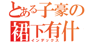 とある子豪の裙下有什么（インデックス）