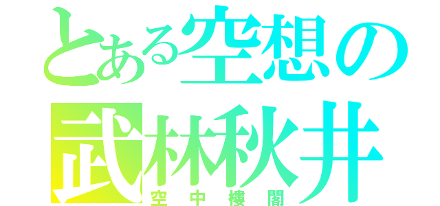 とある空想の武林秋井（空中樓閣）