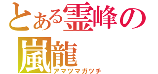 とある霊峰の嵐龍（アマツマガツチ）