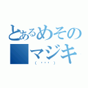 とあるめその マジキチ（ （ ◠‿◠ ））