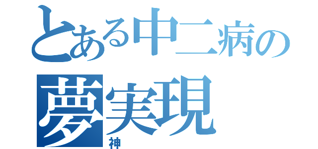 とある中二病の夢実現（神）