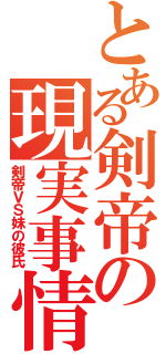 とある剣帝の現実事情（剣帝ＶＳ妹の彼氏）