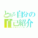 とある自分の自己紹介（プロフィール）