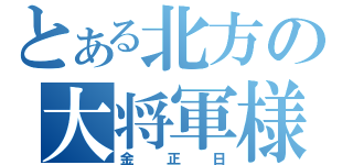 とある北方の大将軍様（金正日）