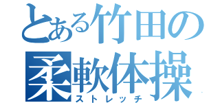 とある竹田の柔軟体操（ストレッチ）